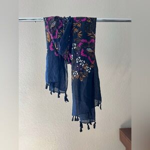 A New Day Navy Floral Scarf